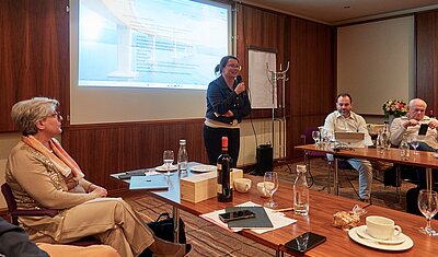 Birgit Fuhrmann presenting herself for election