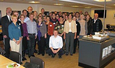 group picture of event attendees and tekom staff at one of the first tekom Danmark events in Copenhagen in 2012