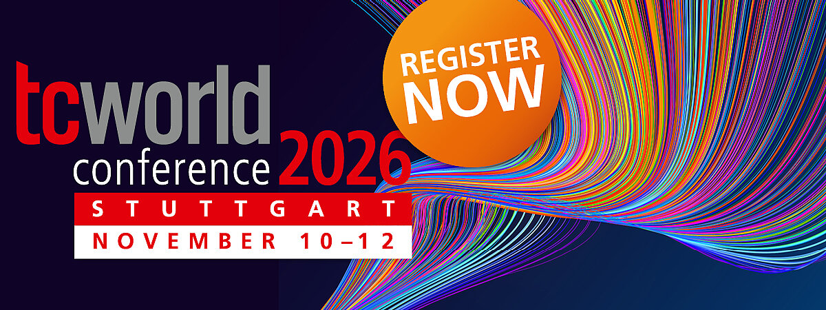tcworld conference logo with register now button