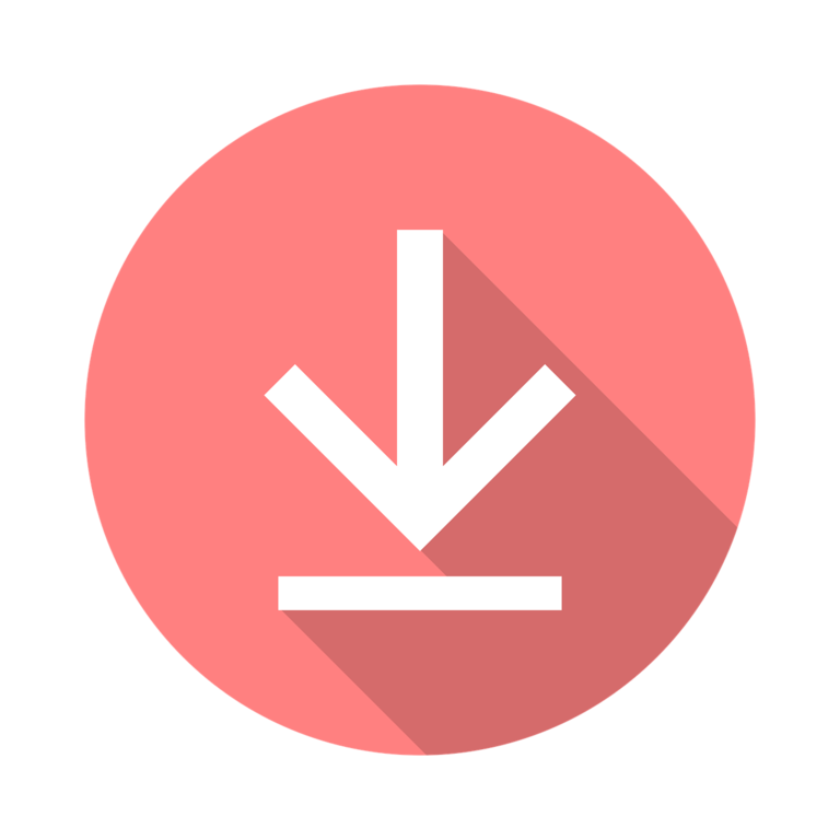White arrow for downloads