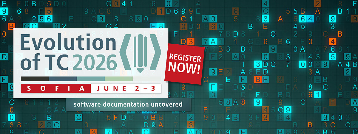 Evolution of TC logo and register now graphic