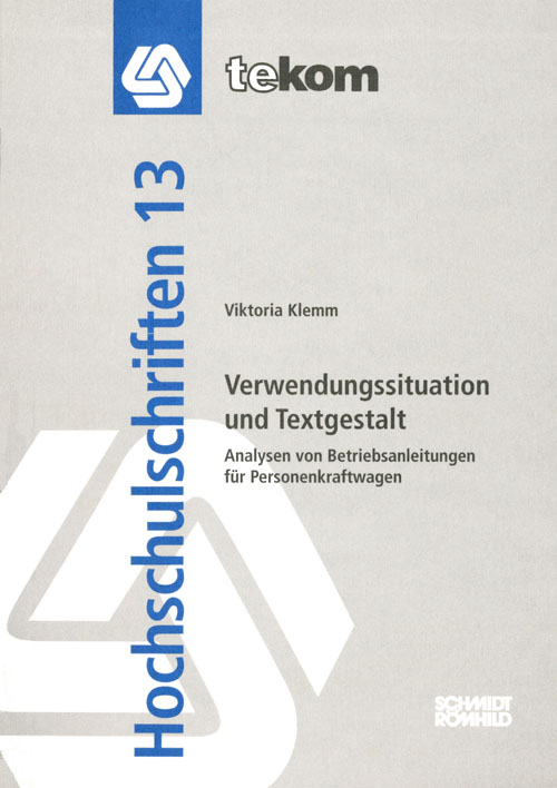 Ausgabe Verwendungssituation und Textgestalt