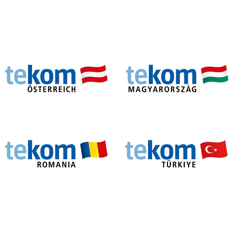 logos of tekom Österreich, tekom Magyarország, tekom Romania and tekom Türkiye