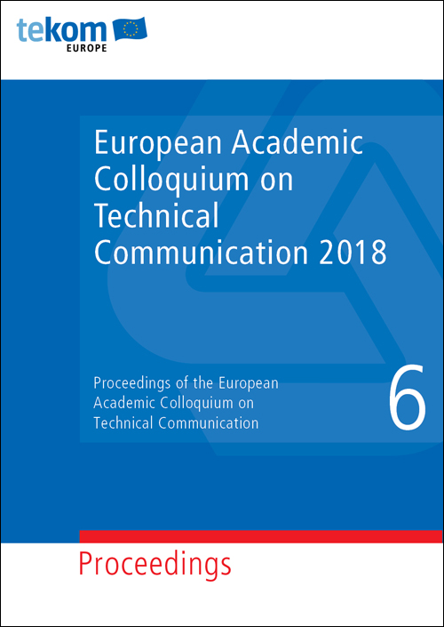 Ausgabe Proceedings of the European Academic Colloquium on Technical Communication 2018